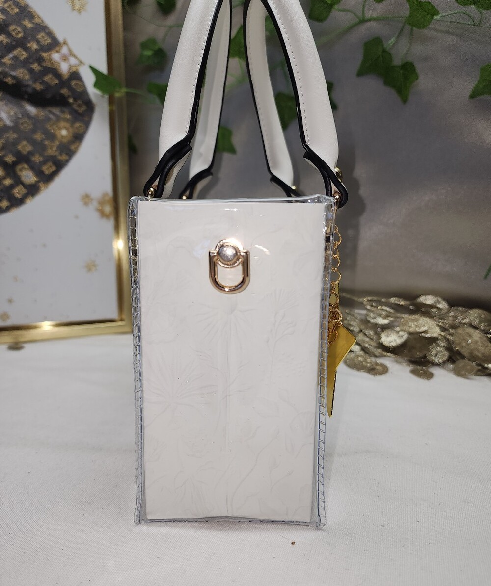 Authentic Dior PVC Shopping Retail Tote W/ Authentic Dior Charm Limited Edition - Picture 5 of 15